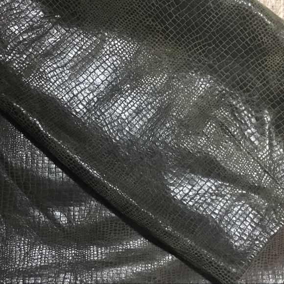 INC | Leather Snake Pattern Knee Length Skirt - Picture 5 of 5